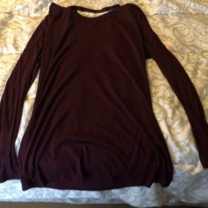 Burgundy LS Gap Top-Size L